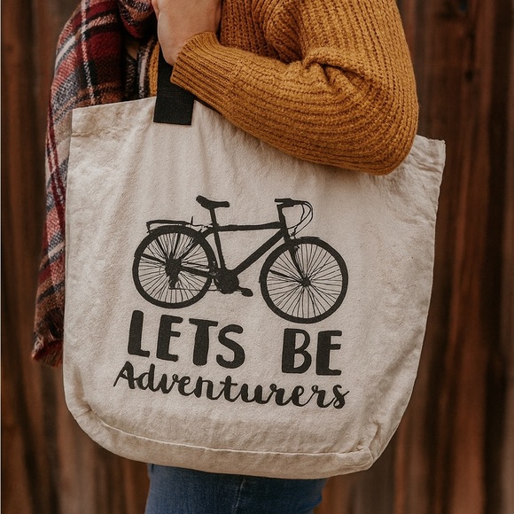 Urban Outfitters Bicycle Canvas Oversized Tote Bag - Picture 1 of 7